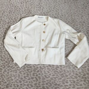 A&F Off White Sweater Jacket
